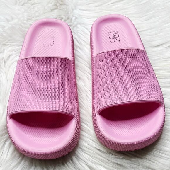 No Boundaries Casual Slides Pink Size 6 - Picture 3 of 5